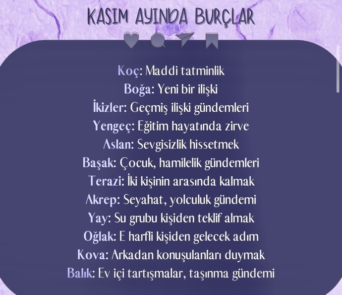 Kasım ayınız sevgi ve neşe dolu geçsin✌🏻