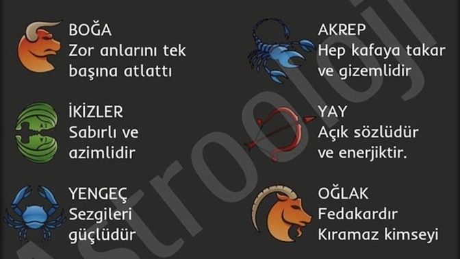Burcunu tahmin etmemi ister misin?