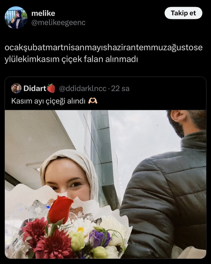 Size en son ne zaman çiçek alındı?