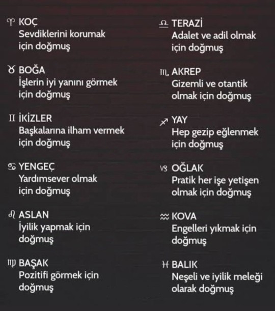 Burçlar niye doğmuş bilen var mı?