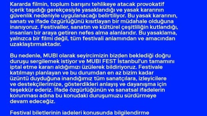 Festivallerin sansür ve yasak olmasına yönelik düşünceleriniz nedir?