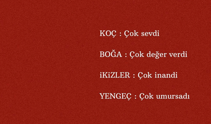 Burcuna göre son hatan neymiş?