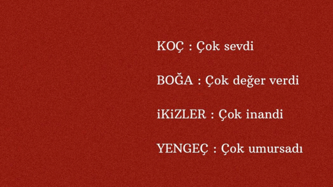Burcuna göre son hatan neymiş?