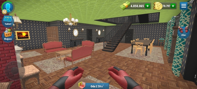 House Flipper oyununda Saray yaptım. Hangisi daha güzel olmuş?
