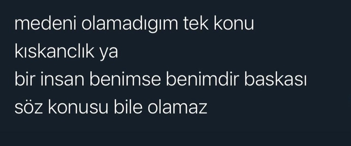 Sen hangi konuda medeni olamıyorsun?
