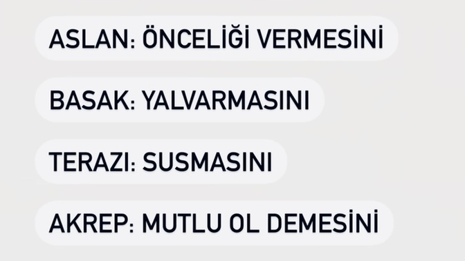 Senden ne beklenmez?