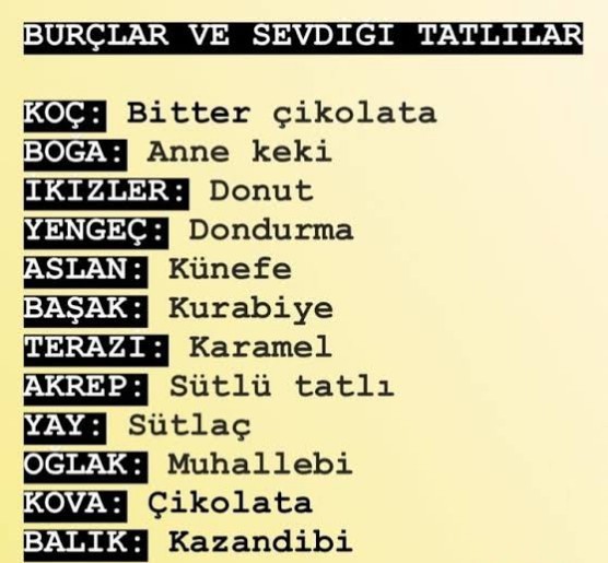 Burcunuza göre en sevdiğiniz tatlı hangisi?