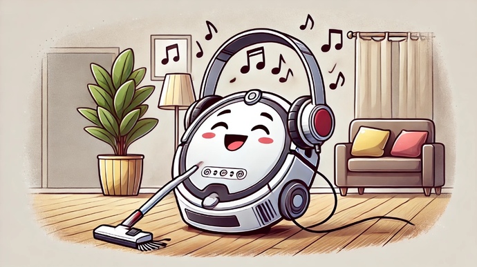 Robot süpürgeniz kendi playlist’ini oluştursa, sence ilk sırada hangi şarkı olurdu? 👻?