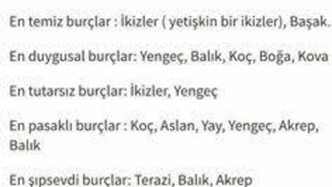 Yine burçlar Sizce doğru mu, siz hangi burçsunuz?