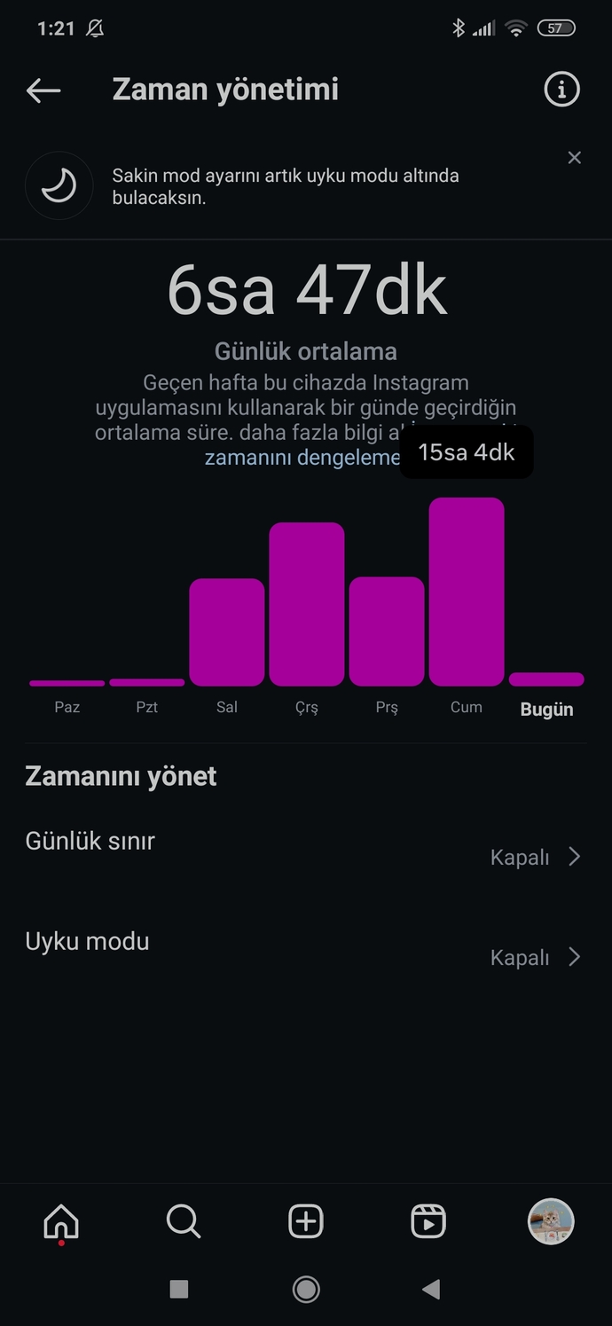 Instagramda vakit geçirme süreniz ne kadar?