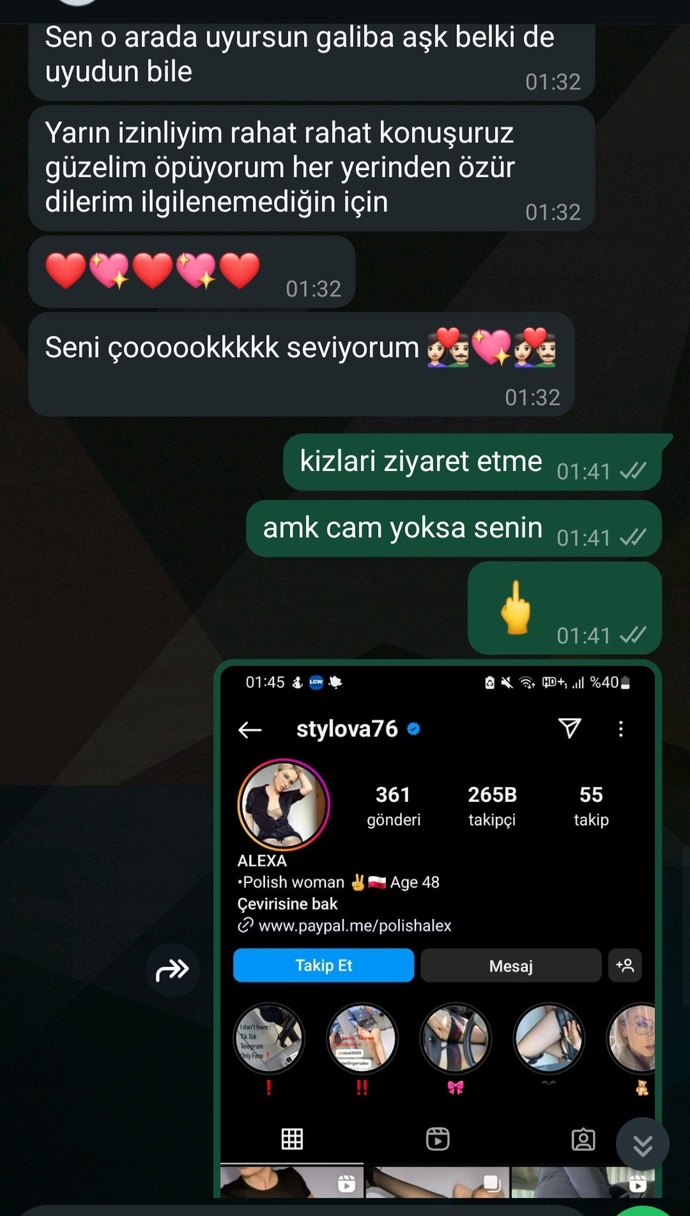 Sevgilimin instada bunlara bakmasi dogru mu?