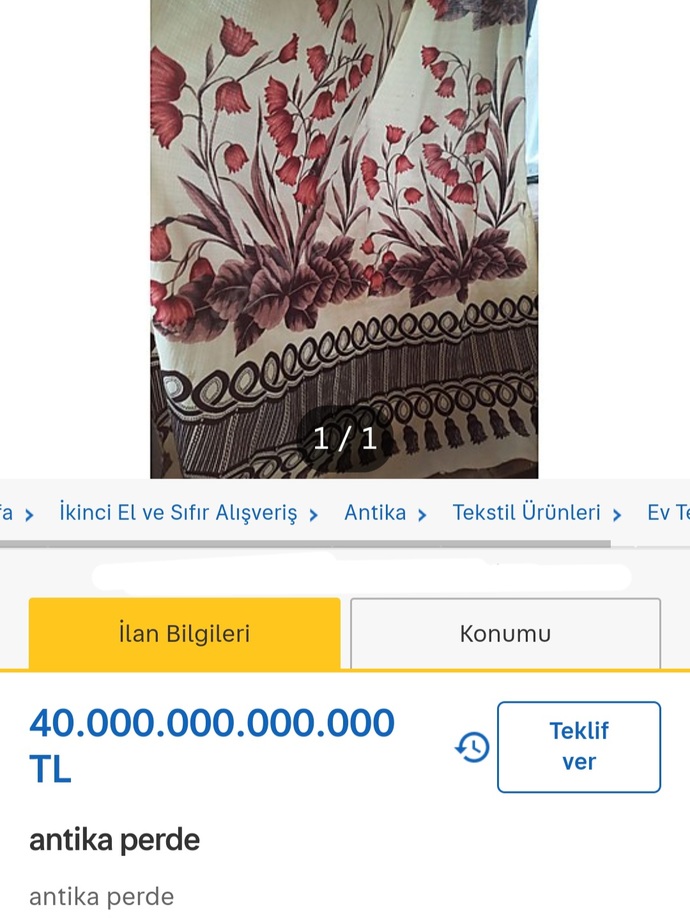 Antika perde fiyatları zengin edecek noktalara gelmiş, sizde var mı?