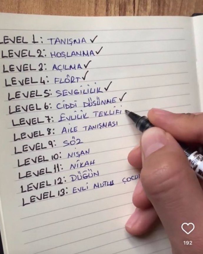 İlişki durumunda kaçıncı leveldesiniz?
