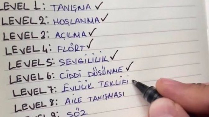 İlişki durumunda kaçıncı leveldesiniz?