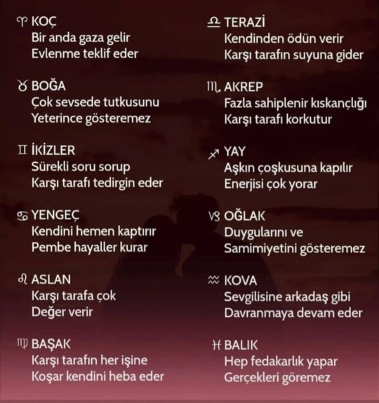Burçlar aşık olursa nasıl hatalara düşer?