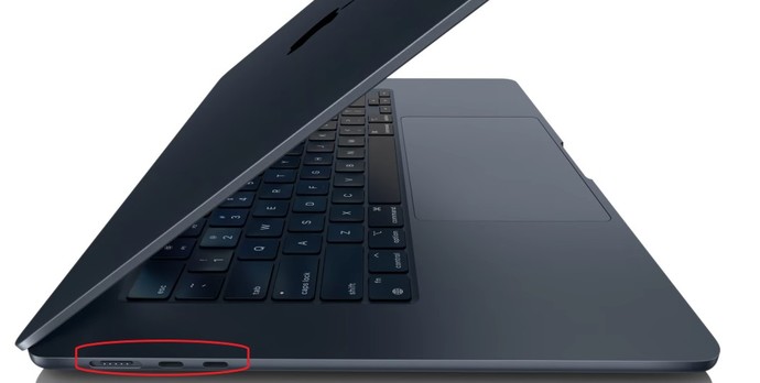 Yeni nesil Mcbook Air yan paneli