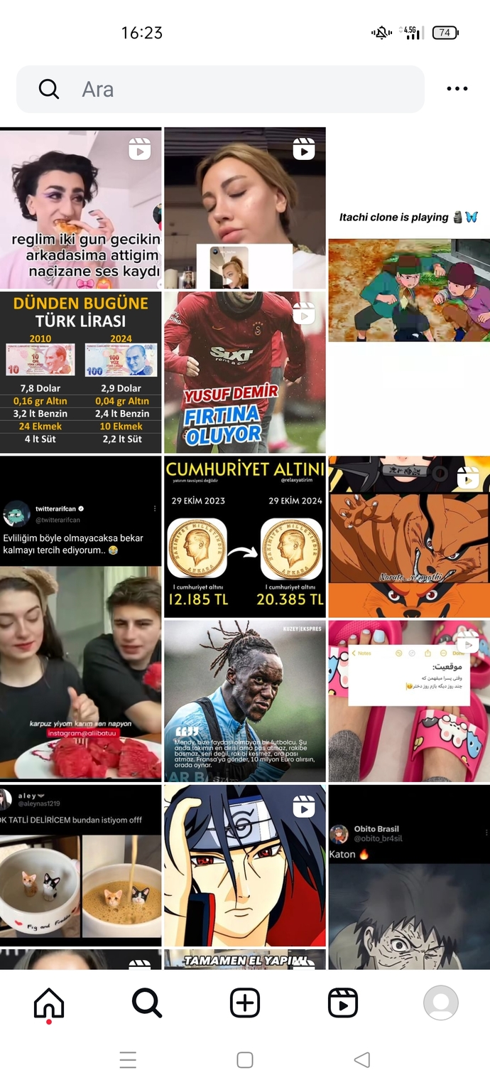 Senin keşfetinde neler var? Keşfetini buraya atar mısın?