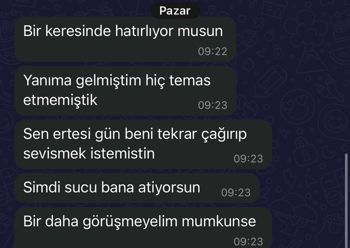 Yakın zamanda görüştüğüm eski sevgilim Bana engel basmış?
