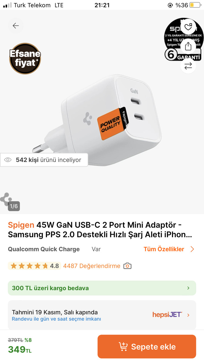 Apple için şarj aleti önerisinde bulunur musunuz?