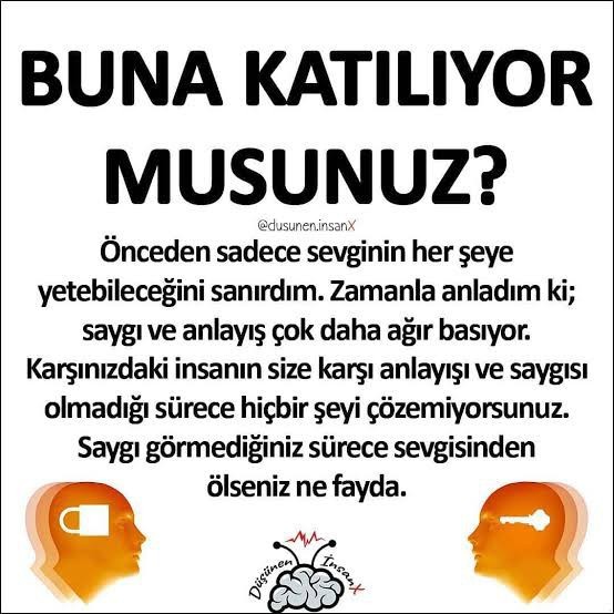 Size saygısı olmayan birinden ayrılır mıydınız?