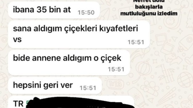 Sevgilinizden ayrıldıktan sonra ona yaptiginiz masrafı istermisiniz?