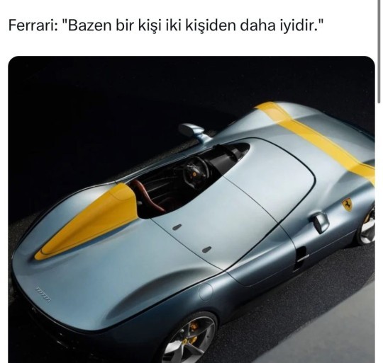 Ferrari tek kişilik araba üretti siz olsanız alır mıydınız?