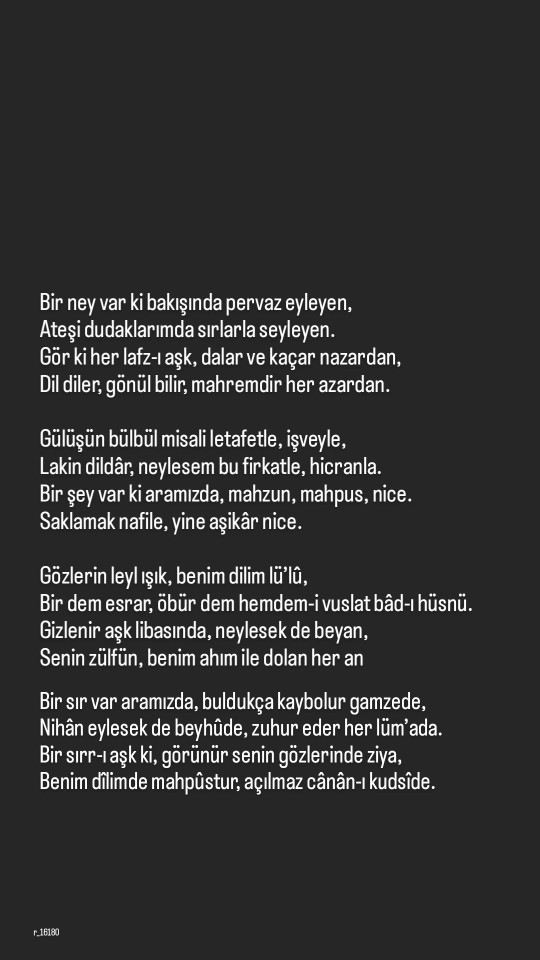Bir şiir birak?