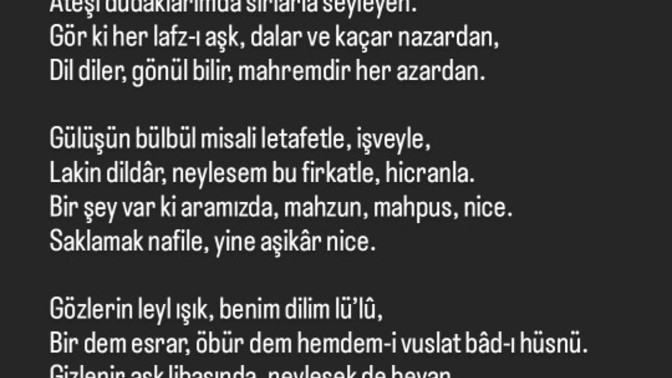 Bir şiir birak?