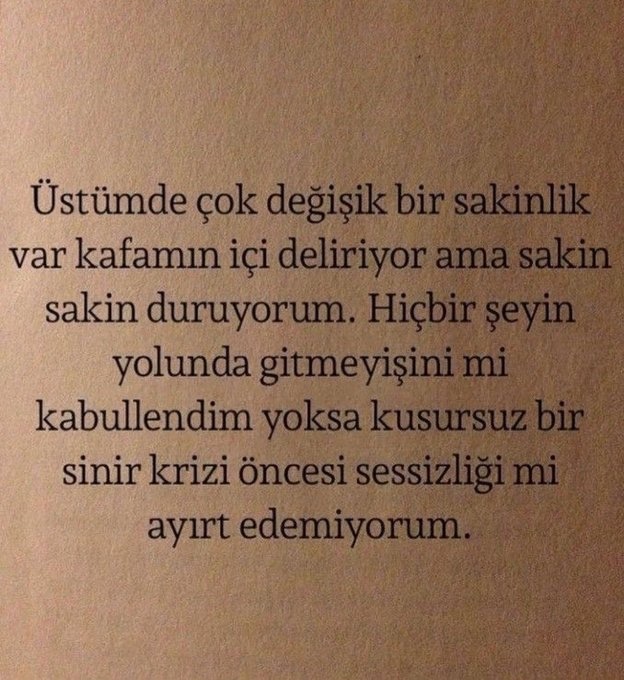 Kafanız ne kadar karışık ve ne kadar sakinlik var üzeriniz de?