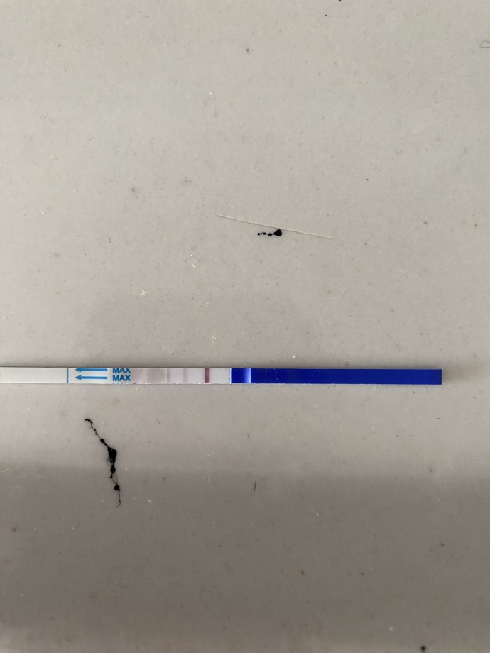 Test yaptım diğer çizgi hafif belli ne demek bu?