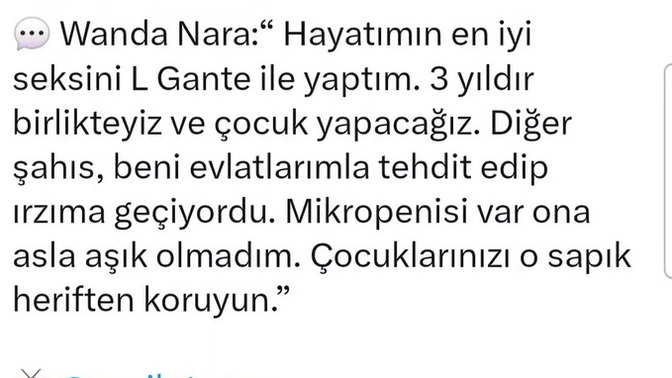 Wanda Nara İcardi ye Hiç Aşık olmadığını ve taciz ettiğini söylemiş, ne düşünüyorsunuz?