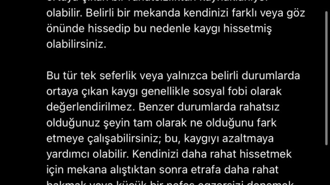 Bu yaşadığım şey sosyal anksiyete mi?