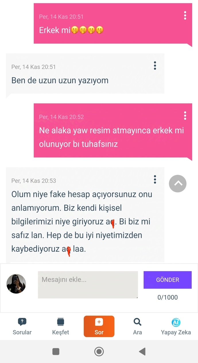 Yok anamm bizden geçti artık 🤭🤭🤭pembeli erkekler yüzünden yine nasibimi kaçırdım üstüne engel yedim🤭 napayım ben sizi şimdi?