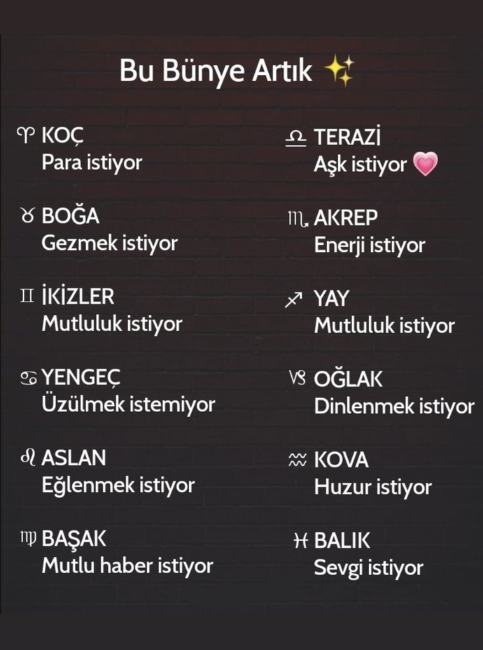 Senin bünyen hangisini istiyor artık?