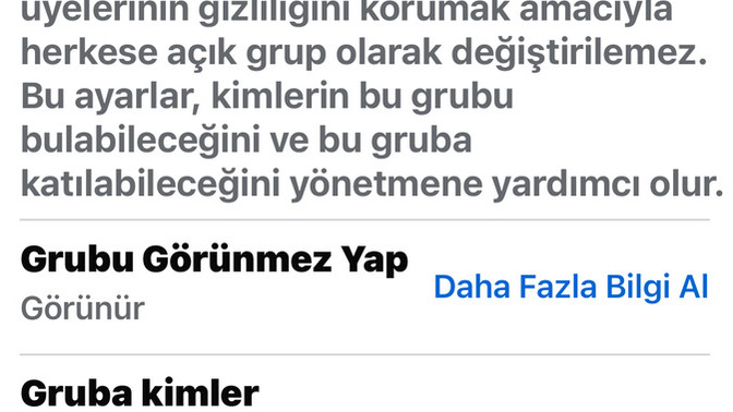 Selam facebook grupp ayar destirdim özel grupp yaptim herkeze acmak istiyom?