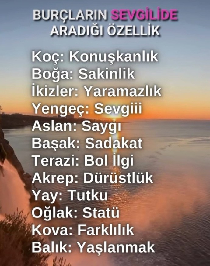 Burçların sevgilide aradığı özellik neymiş?