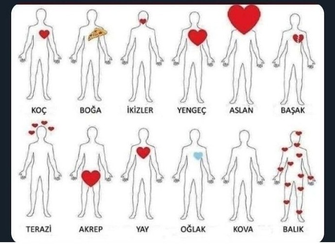 Burçların kalbi nerde?