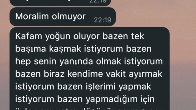 İlgi istediğim için bunları yazdı haklı mı?