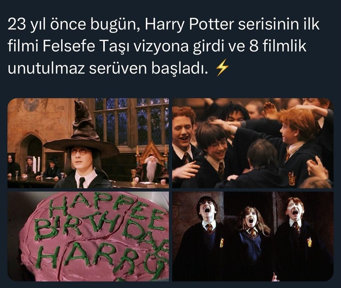 23 yıl önce bugün Harry Potter başladı. Kimler seriyi izledi?