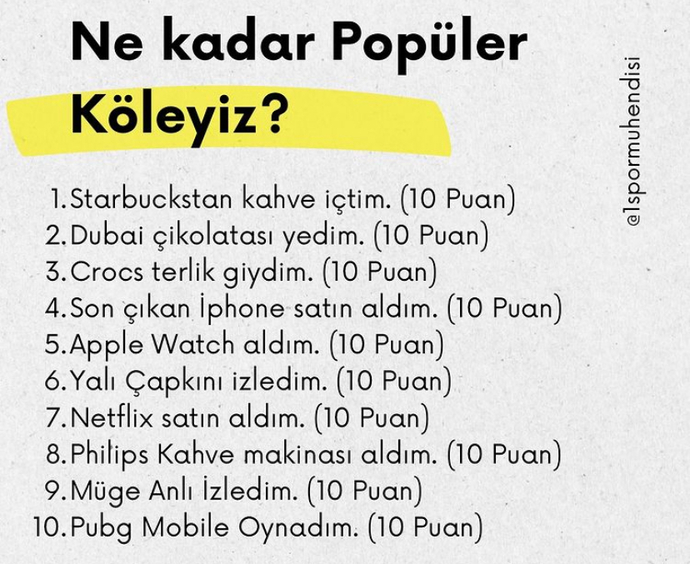 Ne kada popüler kültür kölesisiniz?