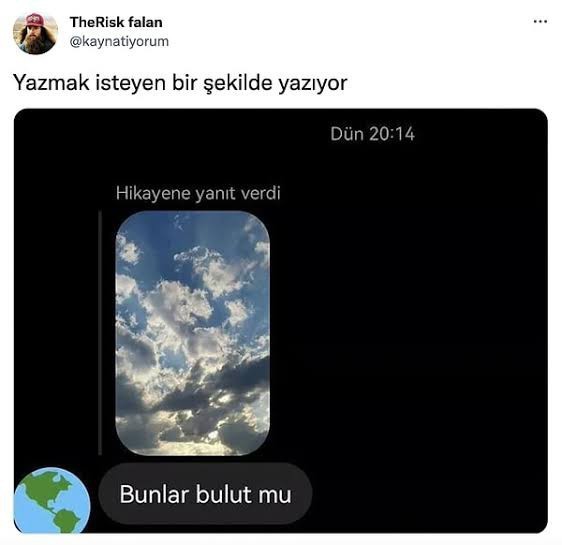 Yazmak isteyen bir şekilde yazar mı?