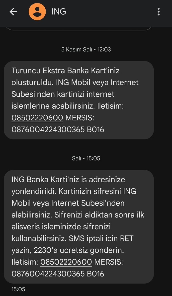 İng neden ve nasıl talep olmadan yeni kart gönderiyor?