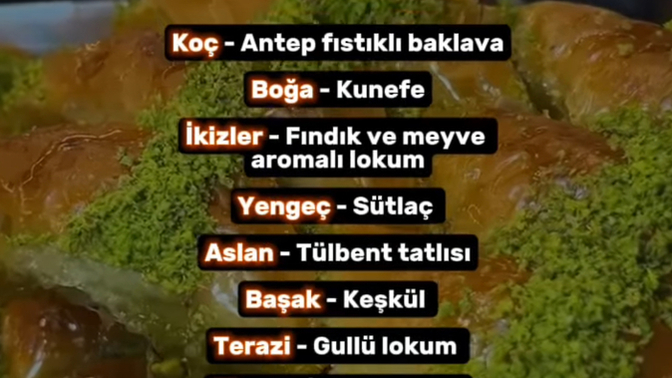En sevdiğin tatlı nedir?