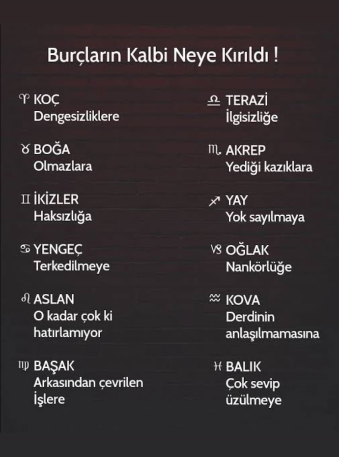 Burçların kalbi neye kırıldı?