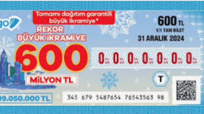 2025 Yeni Yıl Milli Piyango Büyük İkramiye 600 Milyon TL Oldu?
