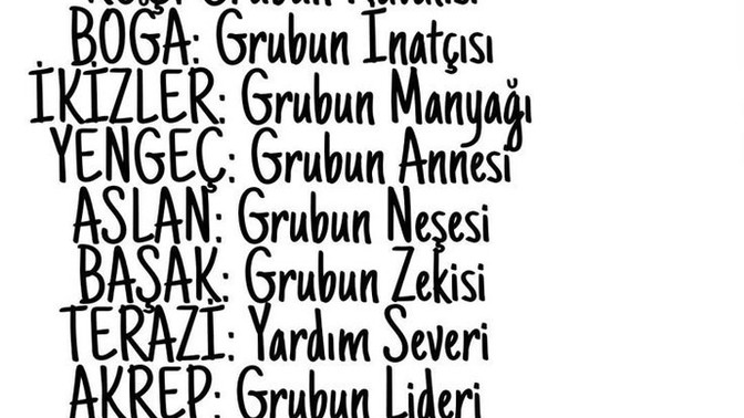 Burcuna göre arkadaş grubunun neyisin?