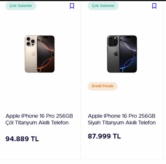 Renk için bu kadar para verilir mi? 7 bin TL fark var?