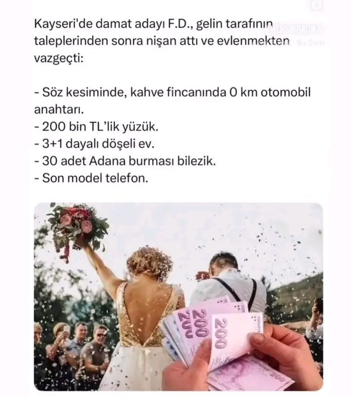 Düğün çok masraflı değil mi ya?