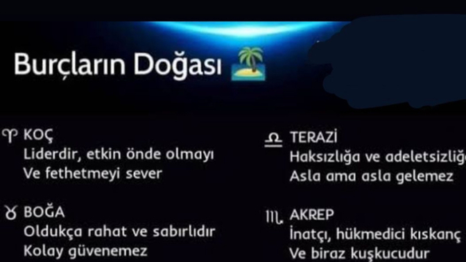 Burçların doğasında ne var?