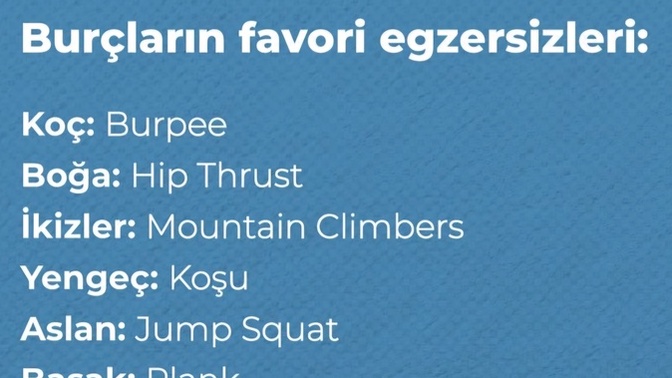 Burçlar spor salonuna giderse hangi egzersizleri yaparmış?